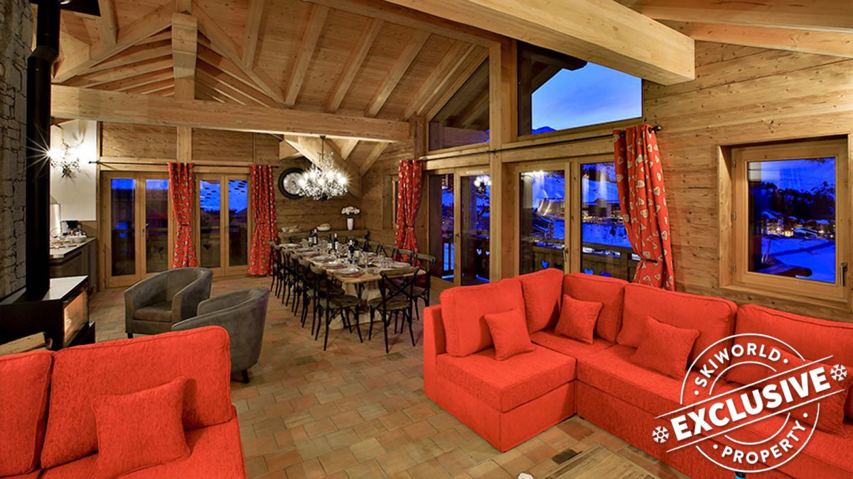 Campanula, Chalet in La Plagne, France, living area